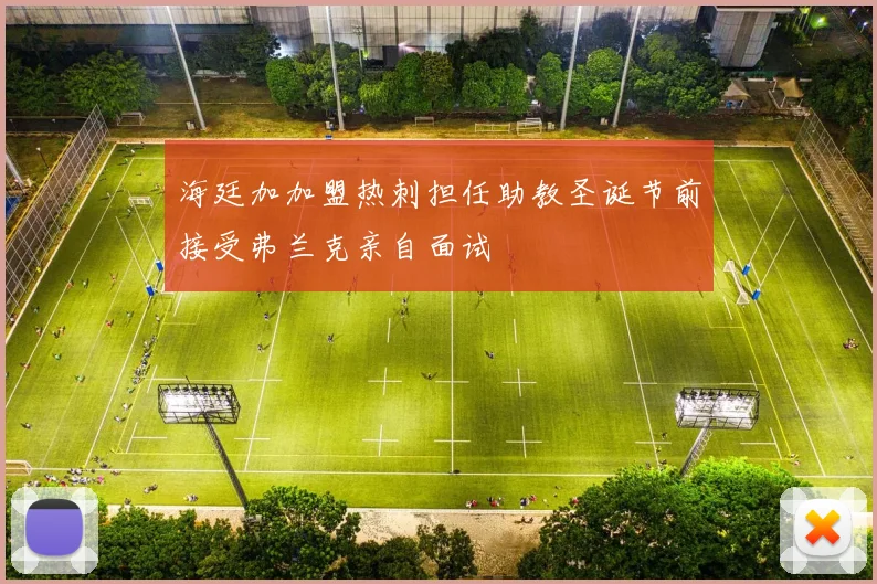 海廷加加盟热刺担任助教圣诞节前接受弗兰克亲自面试